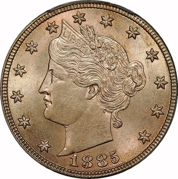 Liberty Nickel, 1885, 5¢, MS64 , PCGS