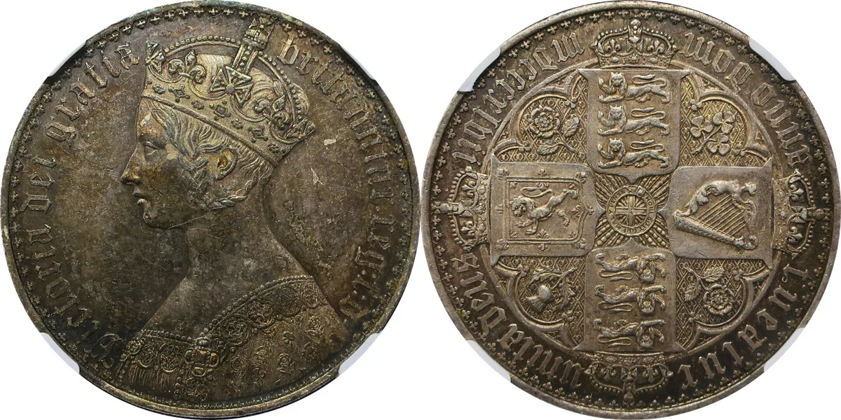 Gothic Crown 1847 Victoria PF 60