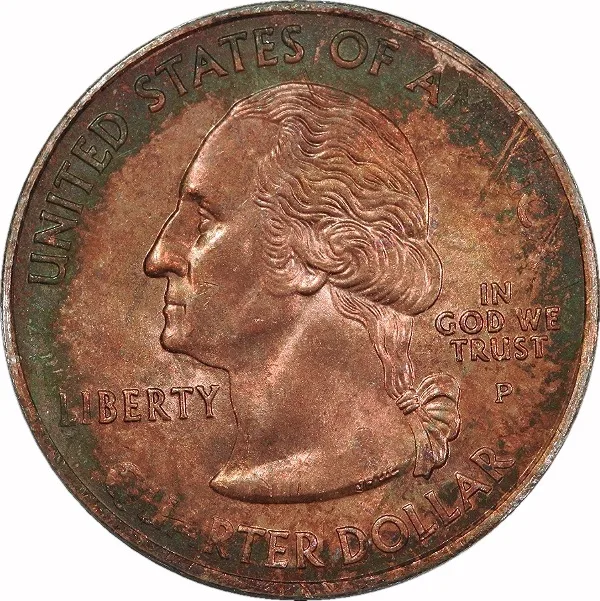 Washington 25¢, 2006, Missing Clad Layer, 25¢, MS63 , ANACS