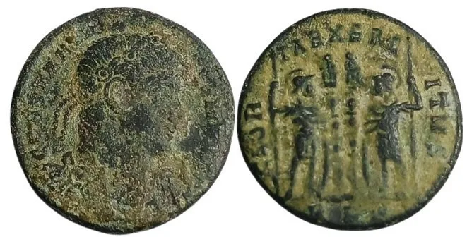 Constantine I 330-335 AD, AE 17.6mm 2.55gm follis, Rome, Scarce