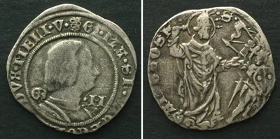 1470-1474 Italian States MILAN Grosso da 4 Soldi 1470-74 GALEAZZO MARIA SFORZA silver aXF! EF-
