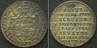 1779 WURZBURG Groschen 1779 Death of ADAM FRIEDRICH v. SEINSHEIM silver AU!