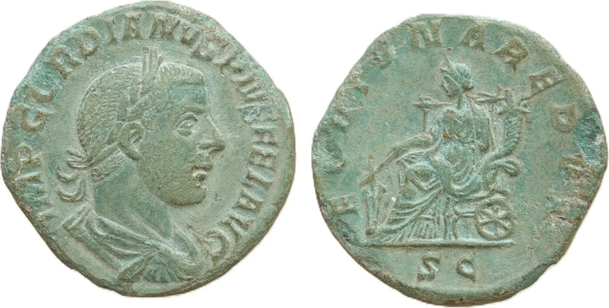 Gordian III. AE Sestertius. 244 A.D. Rome. (Ric-IV 331a). (C-99).