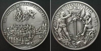 1970 LUZERN - CITY SHOOTING SOCIETY Medal ND (about 1970) silvered bronze UNC-