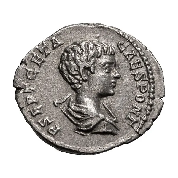 Geta as Caesar. Denarius