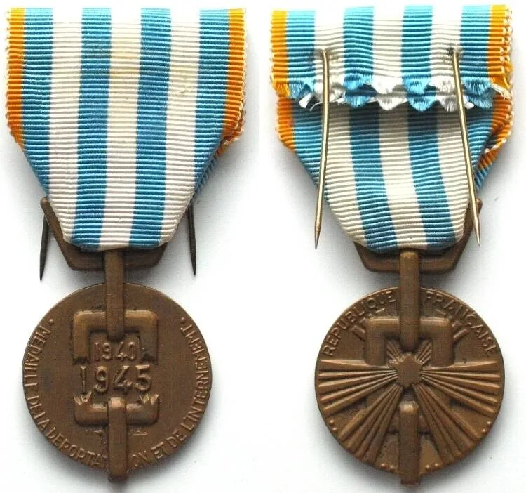 1948 FRANCE. Political Deportation and Internment Medal, 1948 UNC-