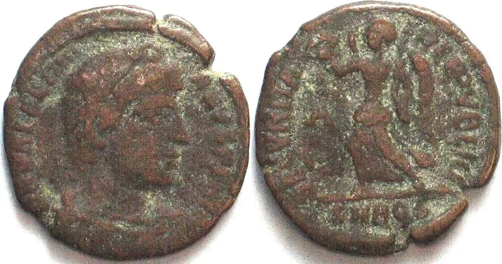 364-375 VALENTINIAN I (364-375 AD). AE3, Aquileia mint, 1st officina, SMAQS VF
