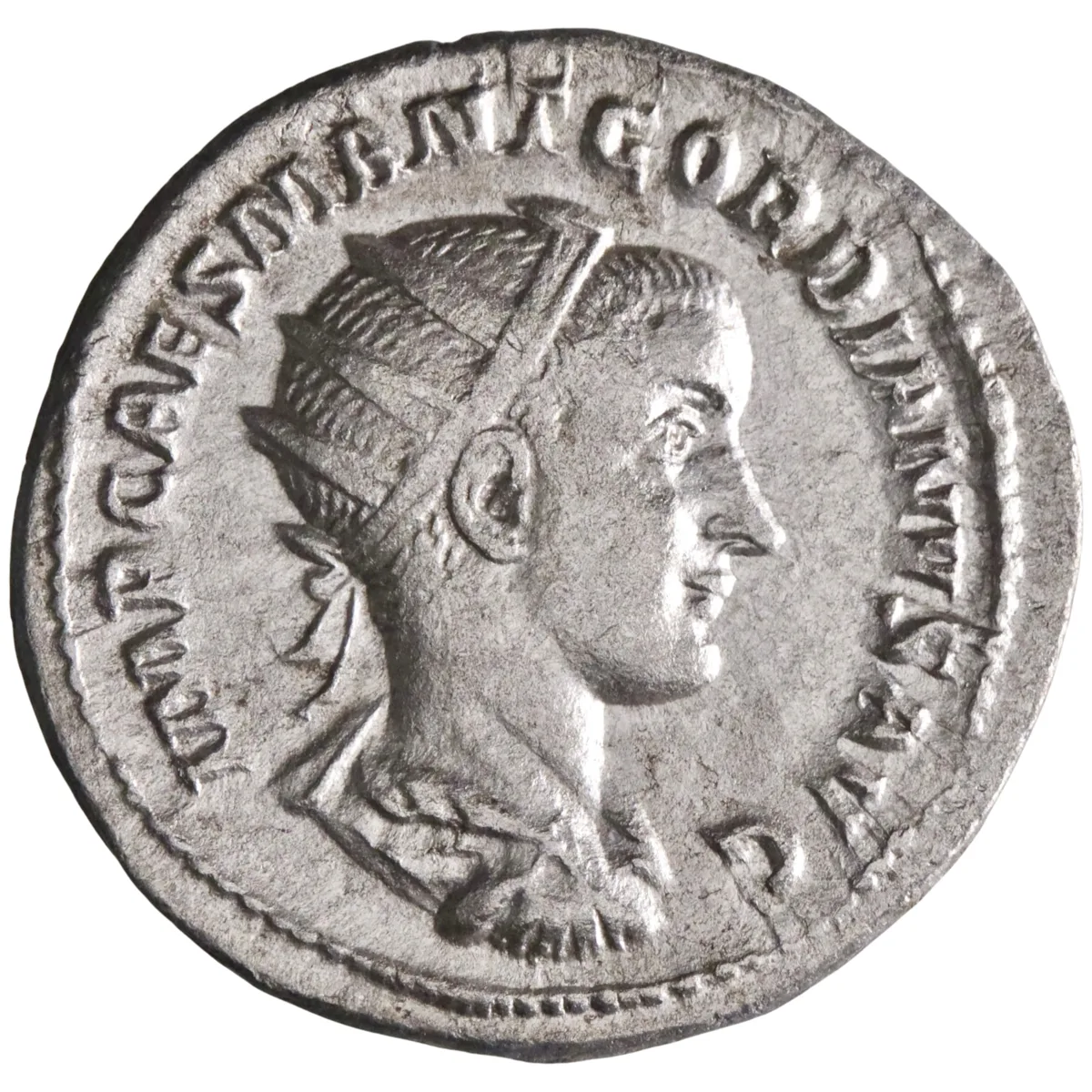 Roman: Gordian III (238-244), silver antoninianus (4.05g), Rome mint, 238-239 CE. Providentia.