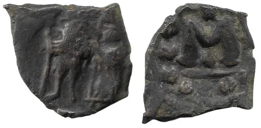 Constans II (AD 641-668). Arab-Byzantine Imitative Æ 17.7mm 4.29gm Follis