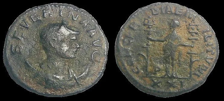 Severina 275 AD, BI 22mm 3gm Antoninianus. Antioch mint.