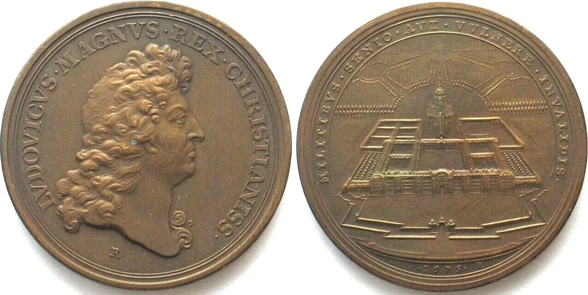 1675 1675. LES INVALIDES. AE Medal by Mauger 45mm UNC-