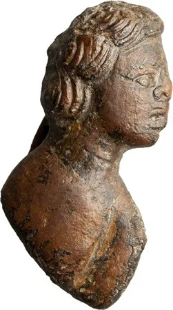 Roman Bronze Bust Appliqué
