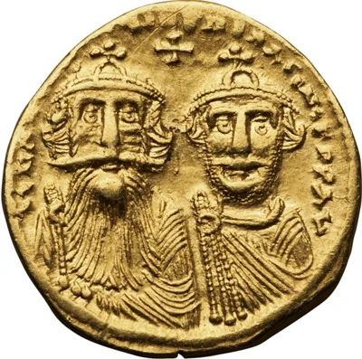 Constans II, with Constantine IV. Solidus