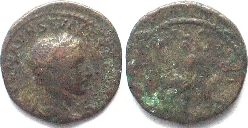 222-235 SEVERUS ALEXANDER (222-235 AD). Contemporary imitation of a Denarius, VF/F+