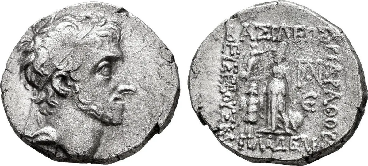 Cappadocian Kingdom. Ariarathes X Eusebes Philadelphos. Drachm. RY 5 = 38/37 BC.