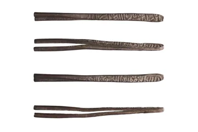 Safavid: silver larin (4.95g), 1500s-1600s CE. Silver "hairpin" larins were issued for circulation in the Arabian Sea, Gulf, and coastal regions of the Indian Ocean.