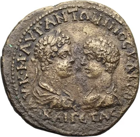 Caracalla and Geta. AE 28