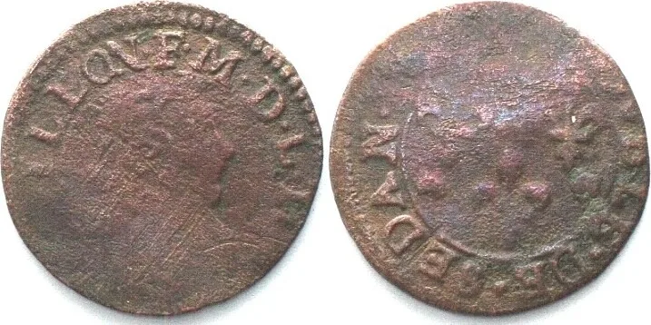 1623-1652 BOUILLON & SEDAN Double Tournois 1623-52 FRÉDÉRIC-MAURICE DE LA TOUR D'AUVERGNE VF