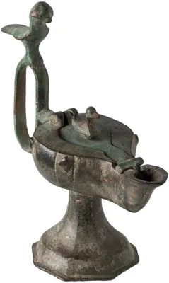 Persian Seljuk Bronze Oil Lamp