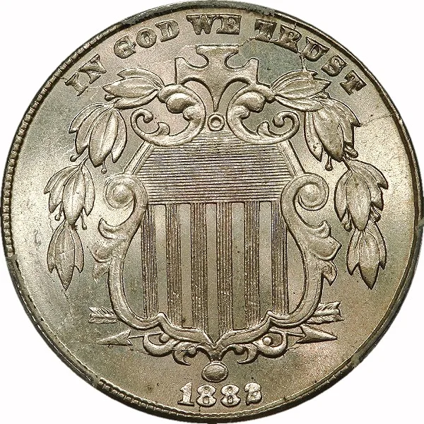 Shield Nickel, 1882, 5¢, MS65 , PCGS/CAC