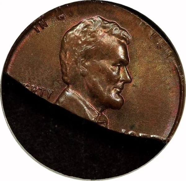 Lincoln Cent, ND (1955), Struck Fragment, 1¢, MS63 BN, ANACS