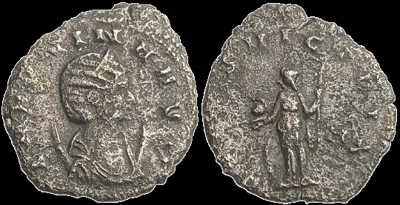 Roman SALONINA 260-262 AD, AR 20mm 2.9gm antoninianus. Rome Mint, Scarce