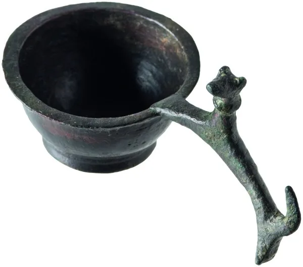 Late Roman, Early Byzantine Bronze Oil Lamp