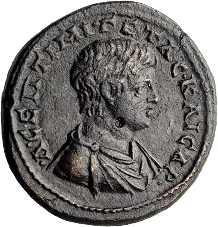 Geta as Caesar. AE 27