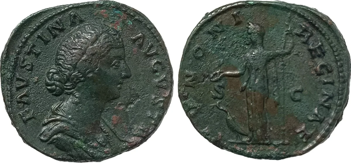FAUSTINA II (Augusta, 147-175). Sestertius. Rome.
