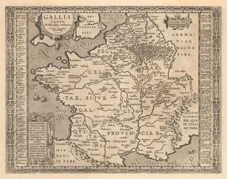 Europe Gallia Vetus, ad Iul Caesaris Commentaria by: Abraham Ortelius