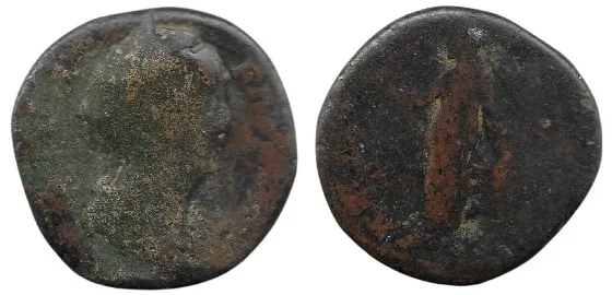 Faustina Senior 141 AD or after AE 24.5mm 10.71gm Rome.