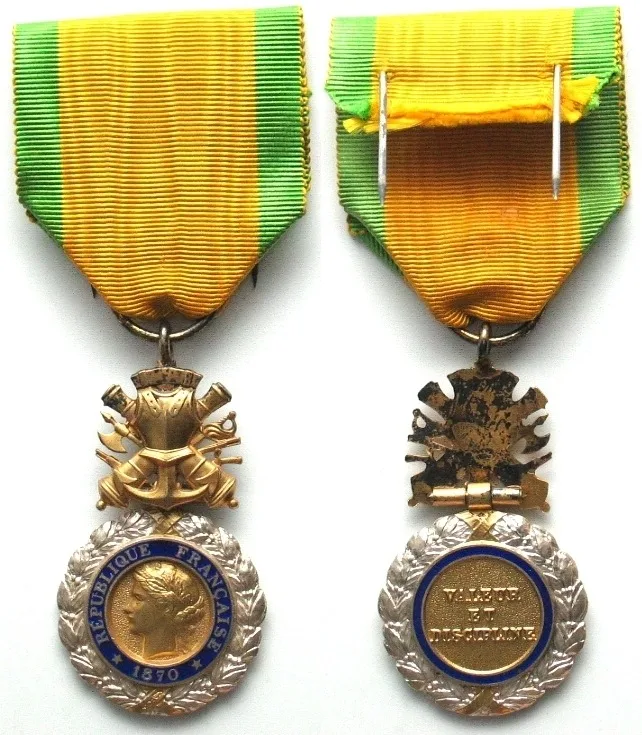 1870 FRANCE. Military medal 1870, silver, BU!