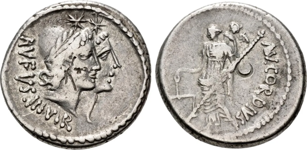 Moneyer issues of Imperatorial Rome. Mn. Cordius Rufus. 46 BC. AR Denarius