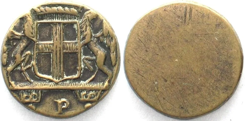 1700-1800 Italian States GENOVA Coin Weight 1/4 Doppia 18th century 3.1g VF+
