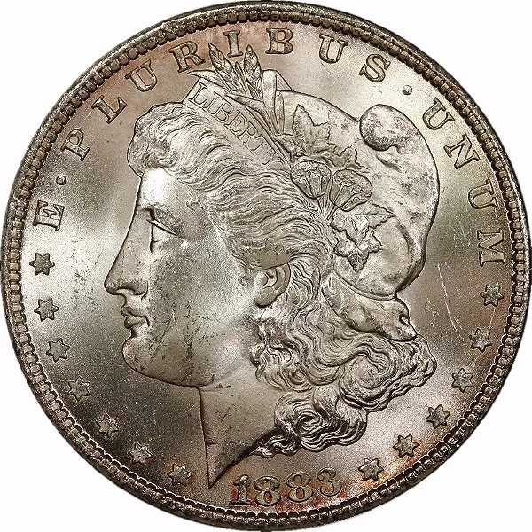 Morgan Dollar, 1883-CC, $1, MS64 , PCGS