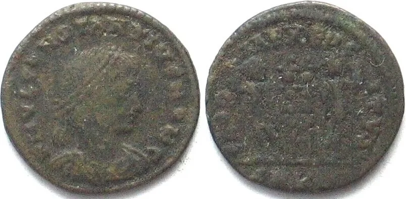 330-334 CONSTANTIUS II (324-361 AD). AE Follis, as caesar, 330-334, SMKS, Cyzicus mint VF+