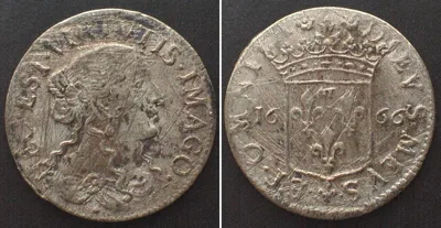 1666 Italy FOSDINOVO Luigino 1666, Maria Maddalena Centurioni Malaspina, billon, aXF EF-