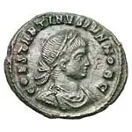 Constantine II as Caesar . AE 3, Reduced Follis