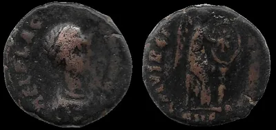 Aelia Flaccilla, Augusta. 379-388 AD (Struck 383 AD) AD. AE 12mm 1.63gm, Antioch mint