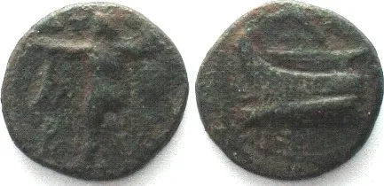 -306/-283 KINGS of MACEDON. Demetrios I Poliorketes (306-283 BC). AE 12mm, NIKE / POSEIDON VF