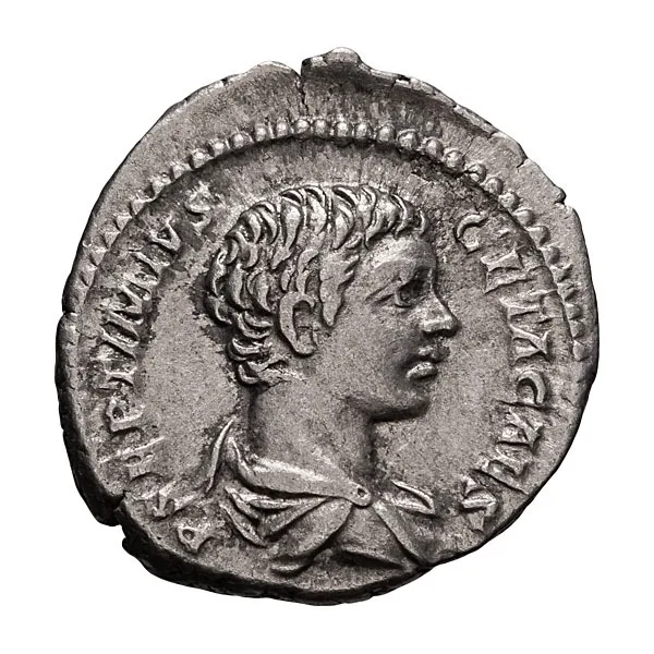 Geta as Caesar. Denarius