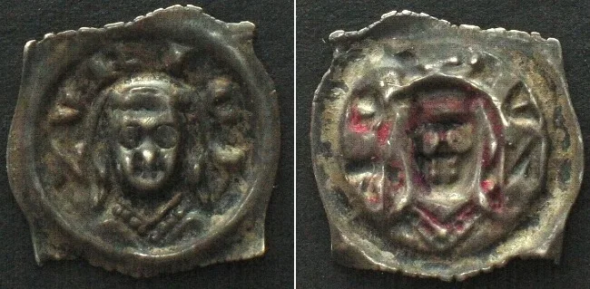 1300 ZURICH - FRAUMUENSTER ABBEY. Pfennig, ZVRICH, about 1300, silver, AU