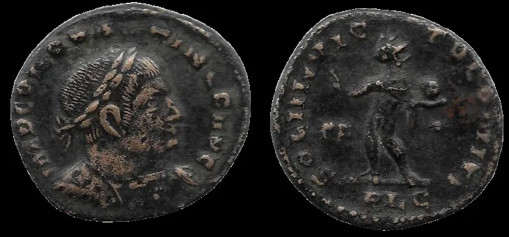 Constantine I 306-337 AD (Struck 315-316 AD) AE 19mm 3.06gm Follis, Mint Arles