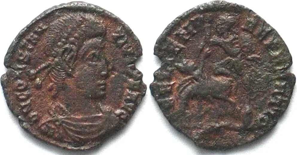 324-361 CONSTANTIUS II (324-361 AD). AE Follis, uncertain mint, FEL TEMP REPARATIO, aXF EF-