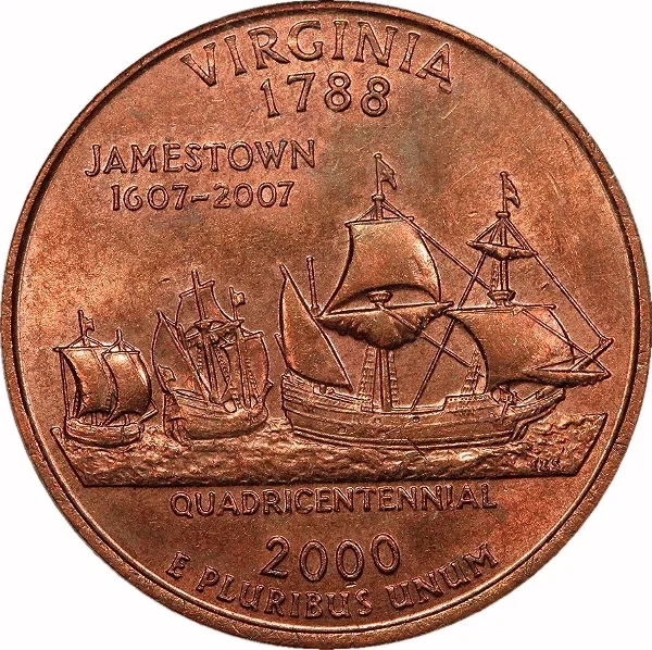 Washington 25¢, 2000-D, Missing Clad Layer, 25¢, AU58 , PCGS