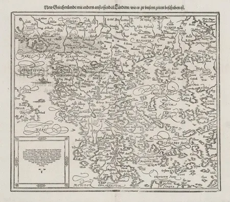 Europe Southern Neuw Griechenlandt mit andern anstossenden Landern… by: Sebastian Munster