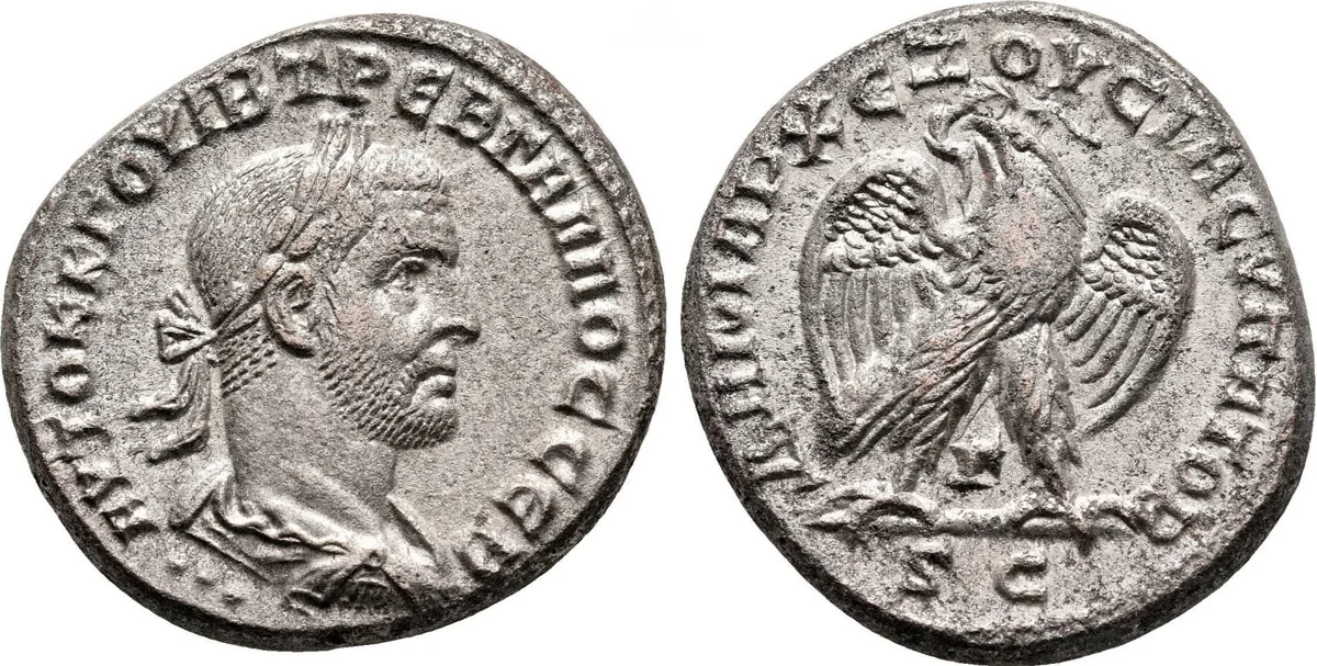 Seleucis and Pieria. Antioch. Trebonianus Gallus AD 251-253. Billon-Tetradrachm
