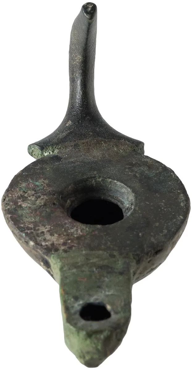 Roman Bronze Oil Lamp