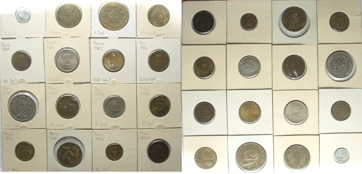 1876-1987 PERU Collection of 16 coins 1876-1987, many in top condition!