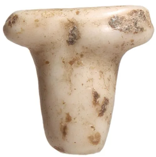 Mesopotamian Schematic Marble Bull's Head